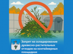 О запрете складирования растительных отходов на площадках для твердых коммунальных отходов (ТКО).