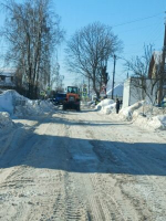 В Карачеве продолжаются работы по расширению проезда на улице 50 лет Октября