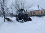 Мощный снегопад в Карачевском районе.